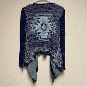 Love on a Hanger Aztec open front sweater cardigan